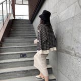 ファンシーチェックオーバーサイズカーディガン ツイード カーデガン | LADY LIKE | 詳細画像6