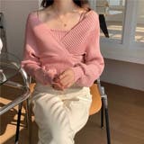 レイヤード風ドルマンニット トップス ドッキング | LADY LIKE | 詳細画像25