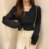 レイヤード風ドルマンニット トップス ドッキング | LADY LIKE | 詳細画像3