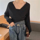 レイヤード風ドルマンニット トップス ドッキング | LADY LIKE | 詳細画像30