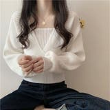 レイヤード風ドルマンニット トップス ドッキング | LADY LIKE | 詳細画像4