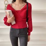 レイヤード風ドルマンニット トップス ドッキング | LADY LIKE | 詳細画像43