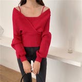 レイヤード風ドルマンニット トップス ドッキング | LADY LIKE | 詳細画像50