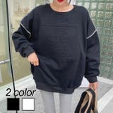 立体ロゴアウトステッチトレーナー スウェット スエット | LADY LIKE | 詳細画像1