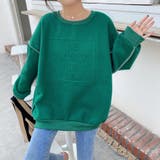 立体ロゴアウトステッチトレーナー スウェット スエット | LADY LIKE | 詳細画像2