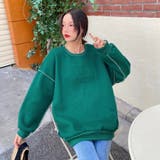 立体ロゴアウトステッチトレーナー スウェット スエット | LADY LIKE | 詳細画像3