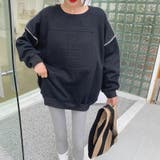 立体ロゴアウトステッチトレーナー スウェット スエット | LADY LIKE | 詳細画像4