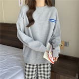 ワッフル素材ワンポイントトップス ロングTシャツ ロンT | LADY LIKE  | 詳細画像14 