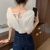 カシュクール風半袖ドッキングニット ドッキング 重ね着 | LADY LIKE  | 詳細画像10 