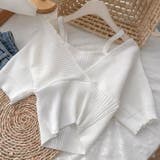 カシュクール風半袖ドッキングニット ドッキング 重ね着 | LADY LIKE  | 詳細画像15 
