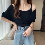 カシュクール風半袖ドッキングニット ドッキング 重ね着 | LADY LIKE  | 詳細画像7 