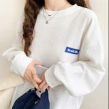 ワッフル素材ワンポイントトップス ロングTシャツ ロンT | LADY LIKE  | 詳細画像27 