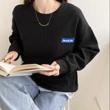 ワッフル素材ワンポイントトップス ロングTシャツ ロンT | LADY LIKE  | 詳細画像40 