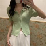 ダブルファスナー襟付きニット トップス ダブルジップ | LADY LIKE  | 詳細画像16 