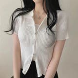 ダブルファスナー襟付きニット トップス ダブルジップ | LADY LIKE  | 詳細画像19 