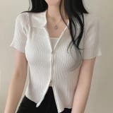 ダブルファスナー襟付きニット トップス ダブルジップ | LADY LIKE  | 詳細画像21 