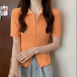 ダブルファスナー襟付きニット トップス ダブルジップ | LADY LIKE  | 詳細画像25 