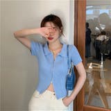 ダブルファスナー襟付きニット トップス ダブルジップ | LADY LIKE  | 詳細画像4 