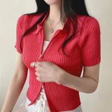 ダブルファスナー襟付きニット トップス ダブルジップ | LADY LIKE  | 詳細画像36 