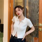 ダブルファスナー襟付きニット トップス ダブルジップ | LADY LIKE  | 詳細画像7 