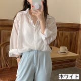 ホワイト | ストライプシアーシャツ ブラウス トップス | LADY LIKE