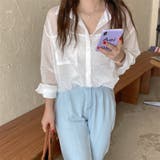 ストライプシアーシャツ ブラウス トップス | LADY LIKE | 詳細画像5