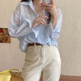 ストライプシアーシャツ ブラウス トップス | LADY LIKE | 詳細画像7