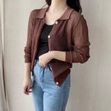 透かし編みニットシャツ トップス メッシュ | LADY LIKE | 詳細画像5