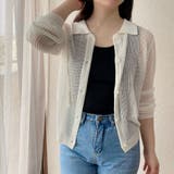 透かし編みニットシャツ トップス メッシュ | LADY LIKE | 詳細画像8