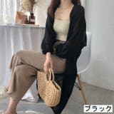 ブラック | ロングシアーカーディガン はおり 透け感 | LADY LIKE 