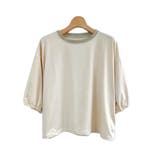 袖口ゴム配色Tシャツ ゆったり きれいめ | LADY LIKE  | 詳細画像5 