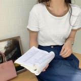ソフトストレッチ配色Tシャツ トップス きれいめ | LADY LIKE  | 詳細画像3 
