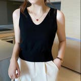 V開きノースリーブベーシックニット 8色 トップス | LADY LIKE | 詳細画像8