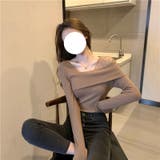 チュールショルダーアシンメトリートップス | LADY LIKE  | 詳細画像6 