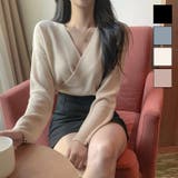 ストレートスリーブカシュクールニット | LADY LIKE | 詳細画像1