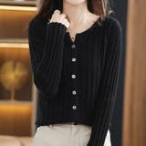 クルーネックリブニットカーディガン | LADY LIKE  | 詳細画像6 