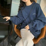 ワンポイントロゴ裏起毛トレーナー | LADY LIKE | 詳細画像6