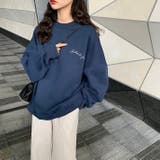 ワンポイントロゴ裏起毛トレーナー | LADY LIKE | 詳細画像8