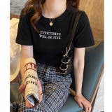 ブラック | EVERYTHINGロゴTシャツ | LADY LIKE
