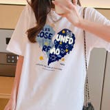ホワイト | ハートロゴプリントTシャツ | LADY LIKE 