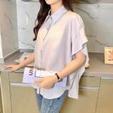 ライトグレー | 変形スリーブデザインシャツ | LADY LIKE