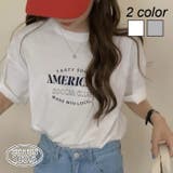 AMERICASロゴプリントTシャツ | LADY LIKE  | 詳細画像1 