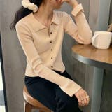 衿付き前開きソフトリブニット | LADY LIKE | 詳細画像18