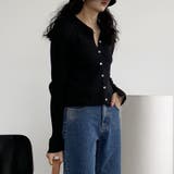 衿付き前開きソフトリブニット | LADY LIKE | 詳細画像2