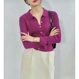 衿付き前開きソフトリブニット | LADY LIKE | 詳細画像21