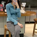 衿付き前開きソフトリブニット | LADY LIKE | 詳細画像28