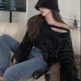 クロップド丈V開きシャギーニット | LADY LIKE  | 詳細画像15 