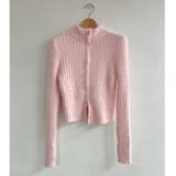 ピンク | ダブルジップシャギーニット | LADY LIKE 