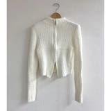 ホワイト | ダブルジップシャギーニット | LADY LIKE 