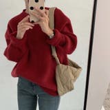 レッド | ふんわりニットプルオーバー | LADY LIKE 